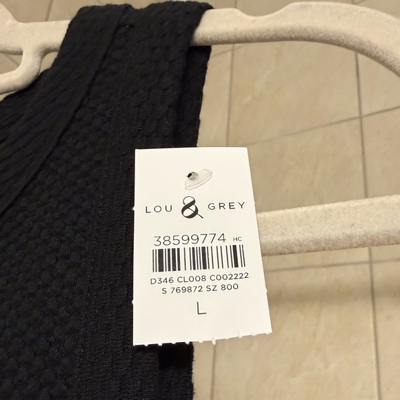 NWT Lou & Grey black sleeveless sheath dress with pockets, size Large - Picture 6 of 6